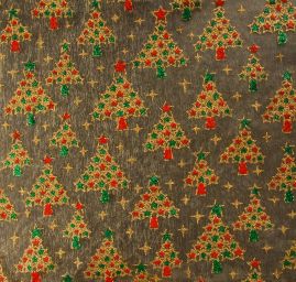 Organza vánoční vzor stromeček