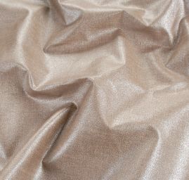 Len pevný se zátěrem polyakrylu lamé režná/stříbrná