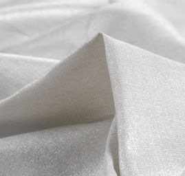 Len pevný se zátěrem polyakrylu lamé šedá/stříbrná