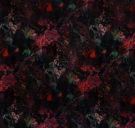 Pružný samet pletenina abstraktní motiv zelená