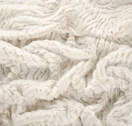 Imitace kožešiny krátký vlas bílá králík