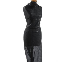 Úplet s flitry puntíky černé