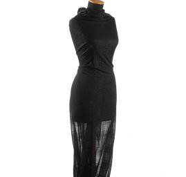 Lamé úplet černočerný vzor kostky