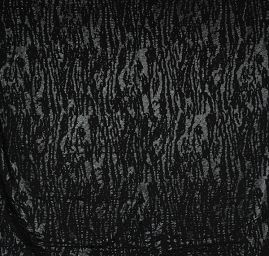 Lamé vrstvená textilie černá větší vzor