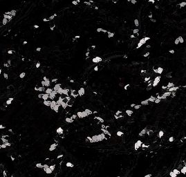 Látka s flitry pružný tyl černý