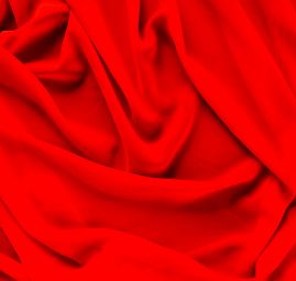 Šifon jednobarevný hladký jasně červený 