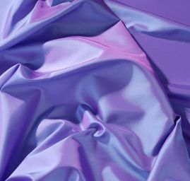 Taft hladký jemný šanžán levandulová barva