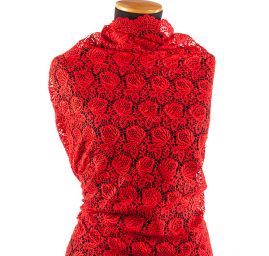 Efektní hrubá krajka motiv květů