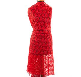 Efektní hrubá krajka motiv květů