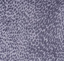 Šifon plisé zvířecí motiv černošedý