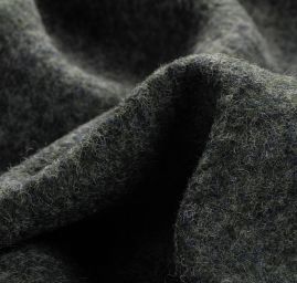 Vařená vlna pletenina šedozelený melír