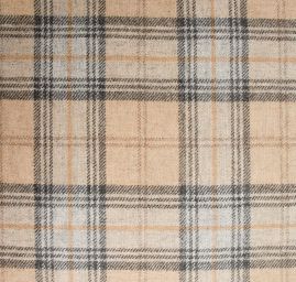 Kostýmová vlněná látka kostka béžovošedá