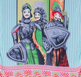 VÝPRODEJ šála rytířky zelená