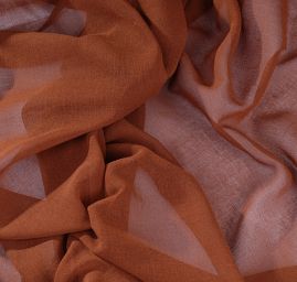 Látka pružný bavlněný organtýn hnědý