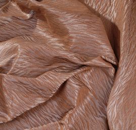 Brokát lamé abstraktní vzor hnědobéžový