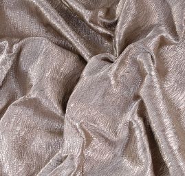 Brokát lamé abstraktní vzor hnědobéžový