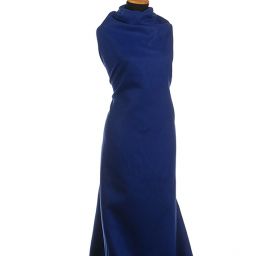 Flauš látka na kabát ve švestkově modré barvě