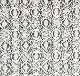 Pružná krajka jemná geometr.motiv smetanová