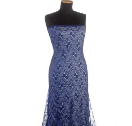 Pružná krajka jemná modrá