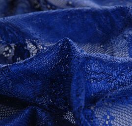 Pružná krajka jemná modrá