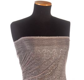 Krajka imitace paličkované krjaky s flitry starorůžová