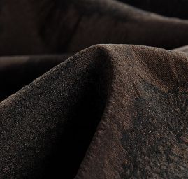 Brokát pružný krajkový ornament tm.hnědý