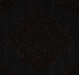 Brokát pružný krajkový ornament tm.hnědý