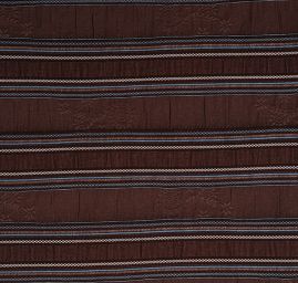 Žakárová pružná látka tmavší hnědá modrá