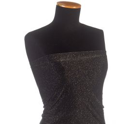 Lamé pletenina úplet zatkané zlatostříbrné proužky