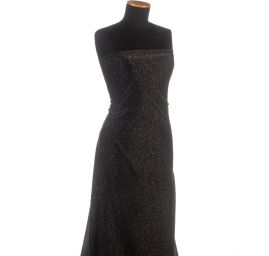 Lamé pletenina úplet zatkané zlatostříbrné proužky