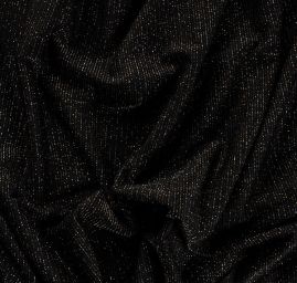 Lamé pletenina úplet zatkané zlatostříbrné proužky