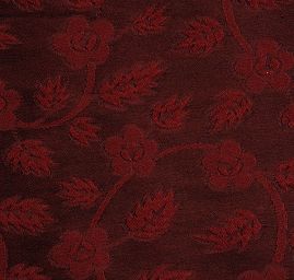 Brokát pružný květinový vzor vínověhnědý