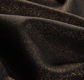 Lamé třpytivý úplet zlatý tisk 