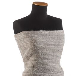 Kostýmová vlněná látka Art Fabrics šedobílý melír