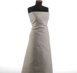 Kostýmová vlnená látka Bukle Art Fabrics šedobéžová
