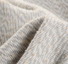 Kostýmová vlnená látka Bukle Art Fabrics šedobéžová