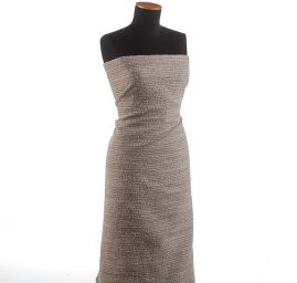 Kostýmová vlněná látka bukle Art Fabrics hnědosmetanová