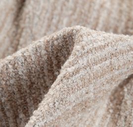 Kostýmová vlněná látka bukle Art Fabrics hnědosmetanová