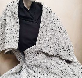 Kostýmová vlněná látka bukle Art Fabrics