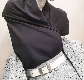 Kostýmová vlněná látka bukle Art Fabrics