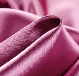 Satén taft pružný růžovočerný