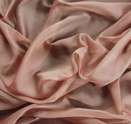 Šifon šanžán béžovorůžový