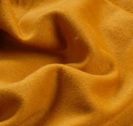 Cibelín imitace látka drobný vlas okrové barvy