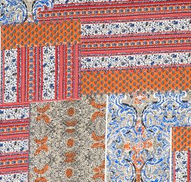 Etamín bavlna patchworkový vzor