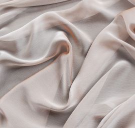 Šifon šanžán béžovohnědý s plisé úpravou