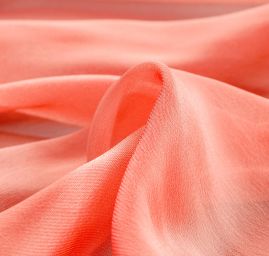Šifon šanžán korálově červený
