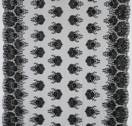 Krajka na tylu černá výšivka korálky