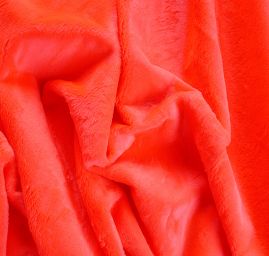 Imitace kožešiny neonově červená