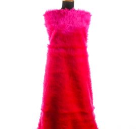Imitace kožešiny neonově růžová
