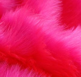 Imitace kožešiny neonově růžová